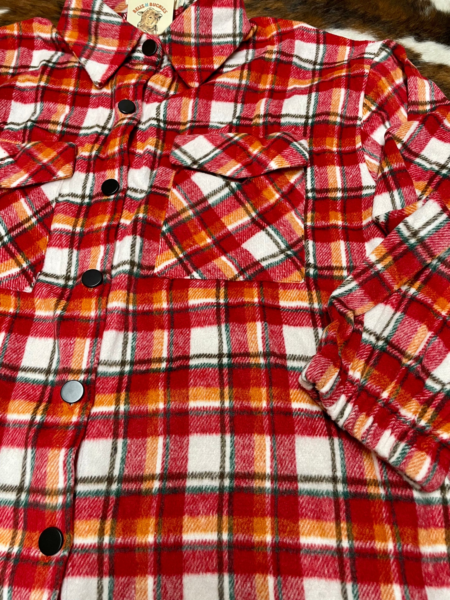 Red Plaid Button-Up
