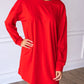 Red Long Sleeve T-shirt Dress