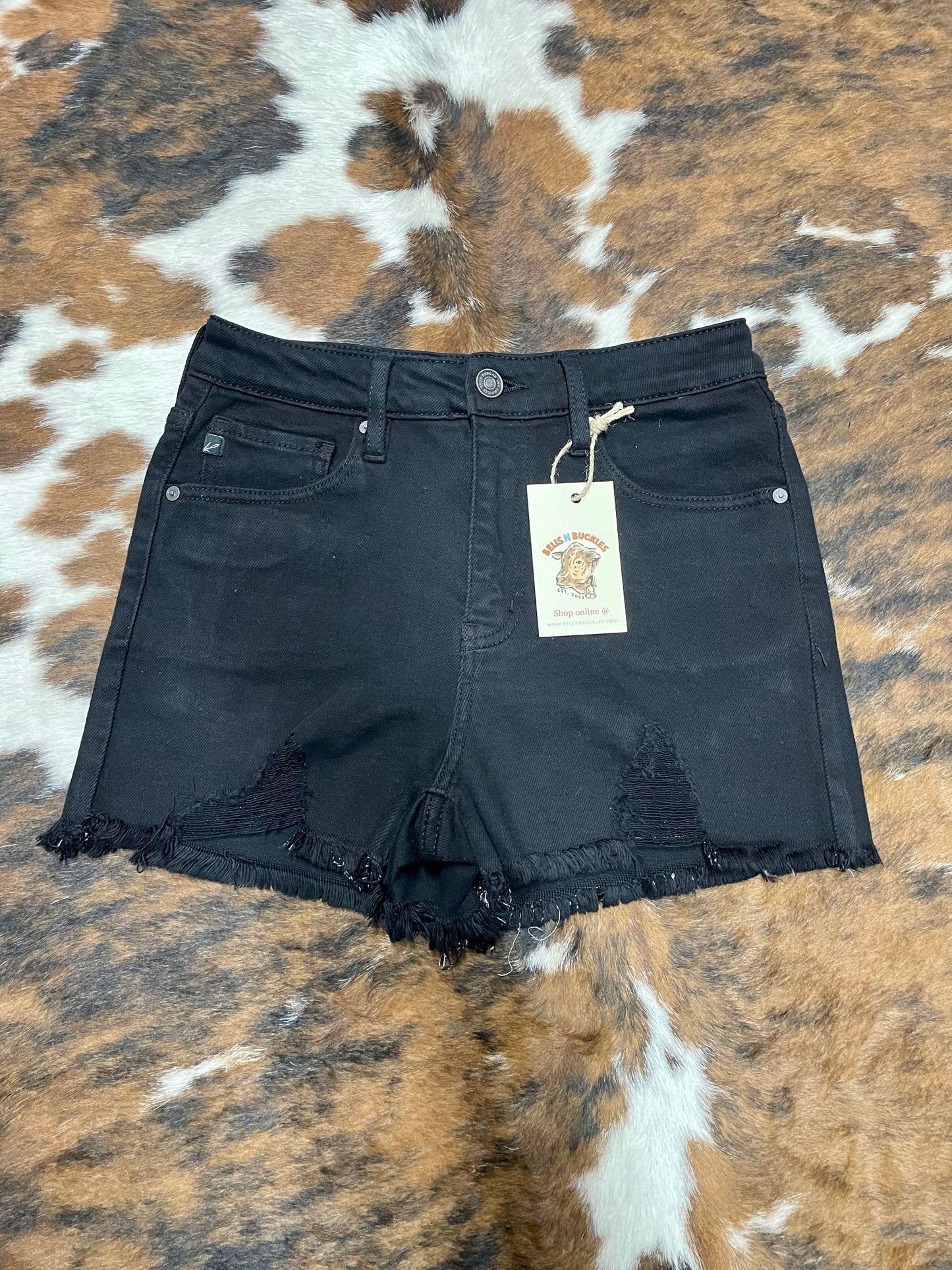 KanCan Black High Rise Shorts