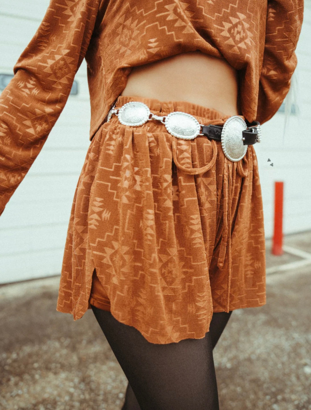 Copper Aztec Shorts