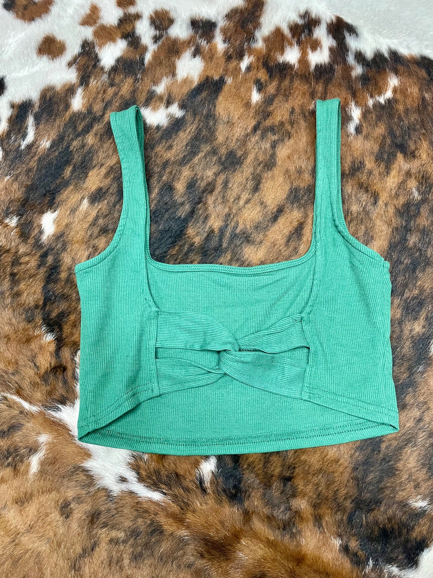 Green Twist Back Tank